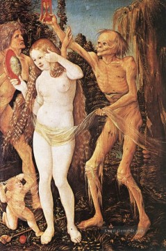  Renaissance Malerei - drei Lebensalter der Frau und der Tod Renaissance Nacktheit Maler Hans Baldung